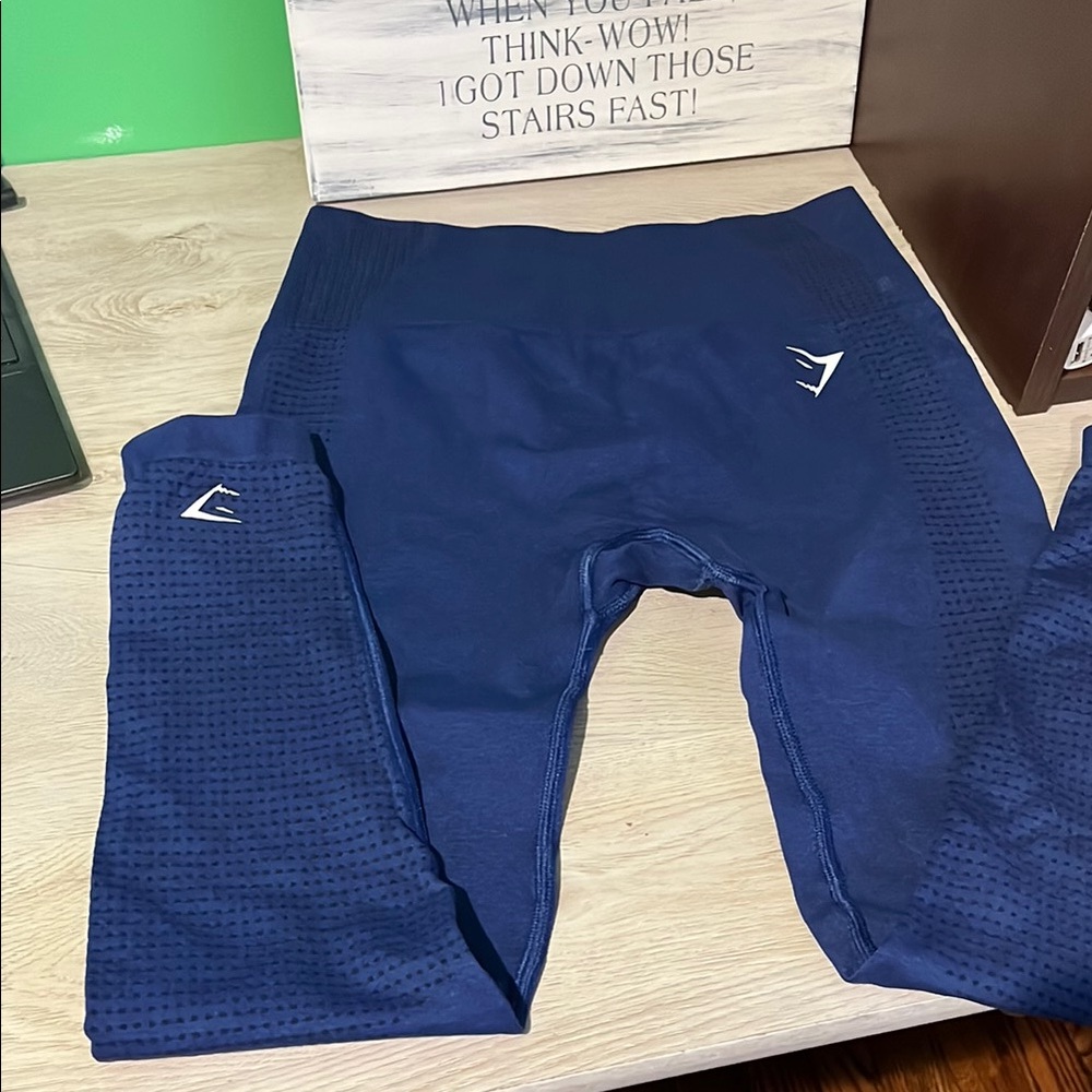 Gym shark leggings size small navy blue